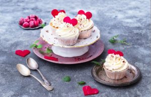 Zaľúbený valentínsky cupcake